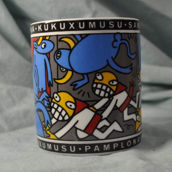 12 oz mug kukuxumusu Pamplona running of the bulls hard to find (w736) - Picture 5 of 9